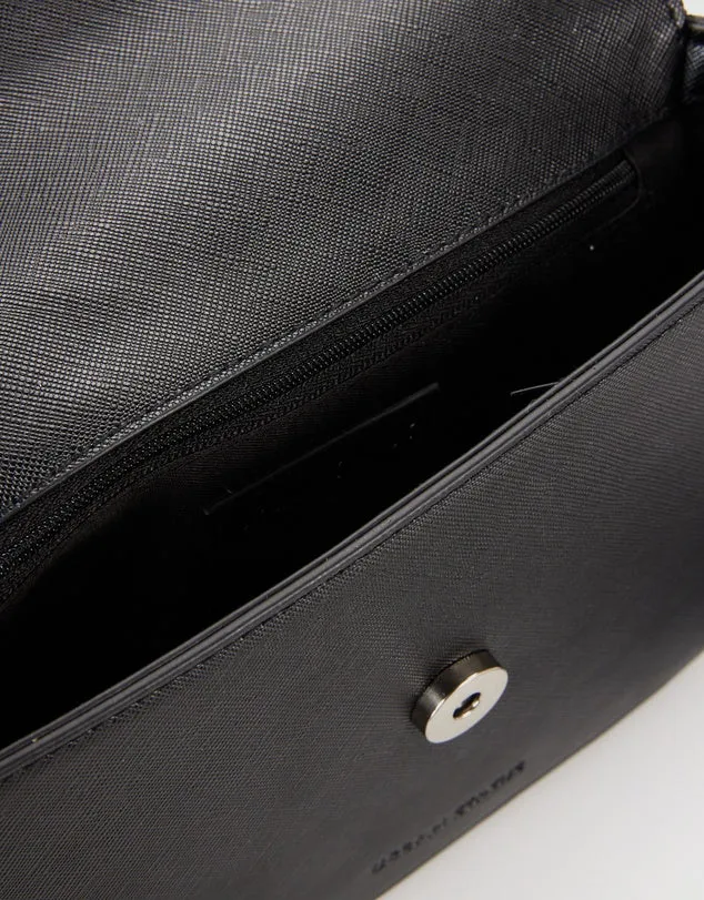 MADDISON Flap Crossbody Bag Black