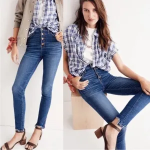Madewell 10&quot; High-Rise Skinny Jeans: Chewed-Hem Edition  Item G9219
