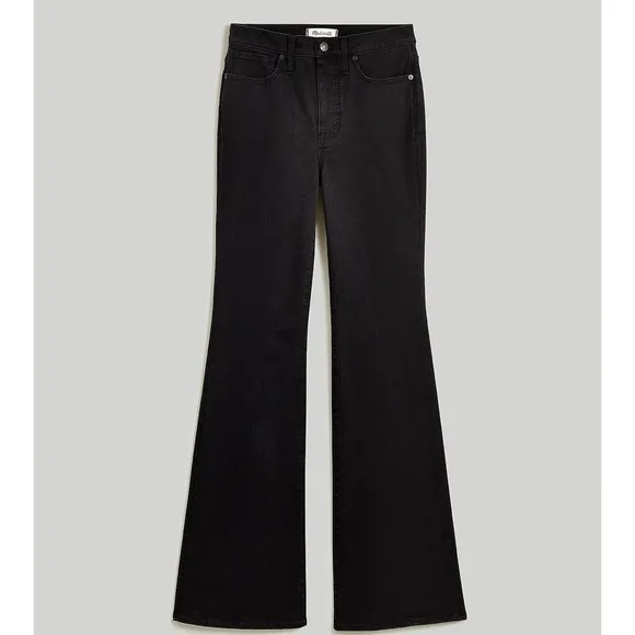 MADEWELL Black Frost Skinny Flare Jeans NWT Size 32