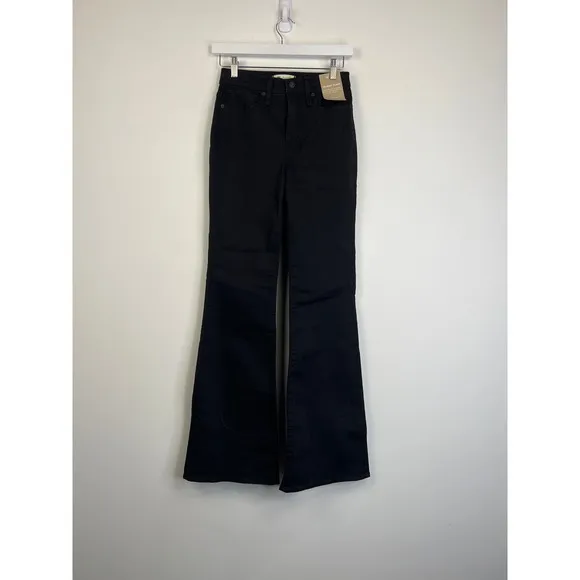 MADEWELL Black Frost Skinny Flare Jeans NWT Size 32