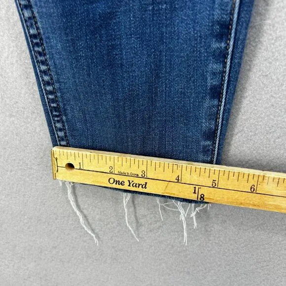 Madewell Jeans Women's 25 (2) Blue 10&quot; High Rise Skinny Crop Button Fly Normcore