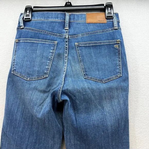 Madewell Jeans Women's 25 (2) Blue 10&quot; High Rise Skinny Crop Button Fly Normcore