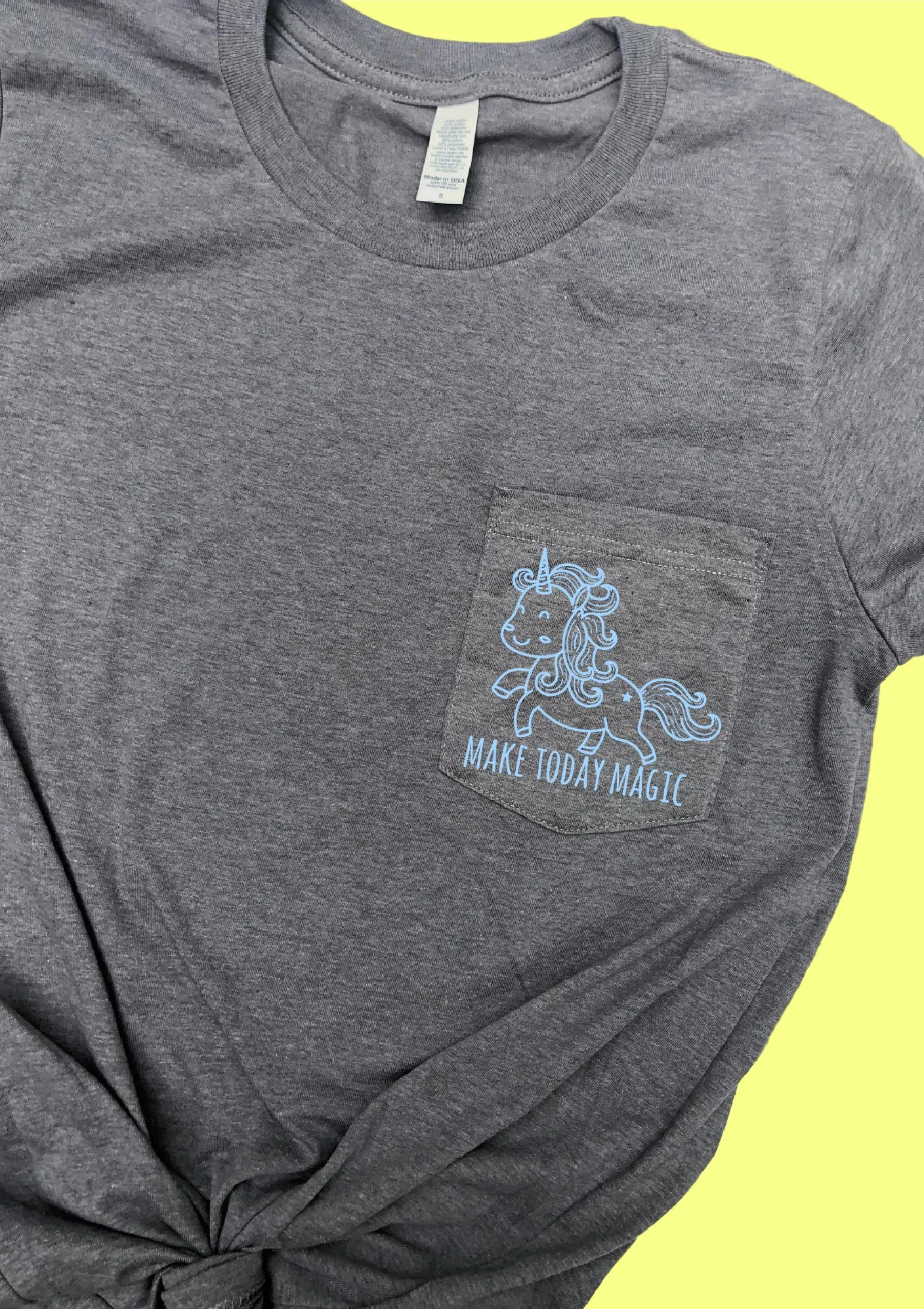 Make Today Magical Unicorn Shirt | Pocket Print Shirt | Unisex Crew