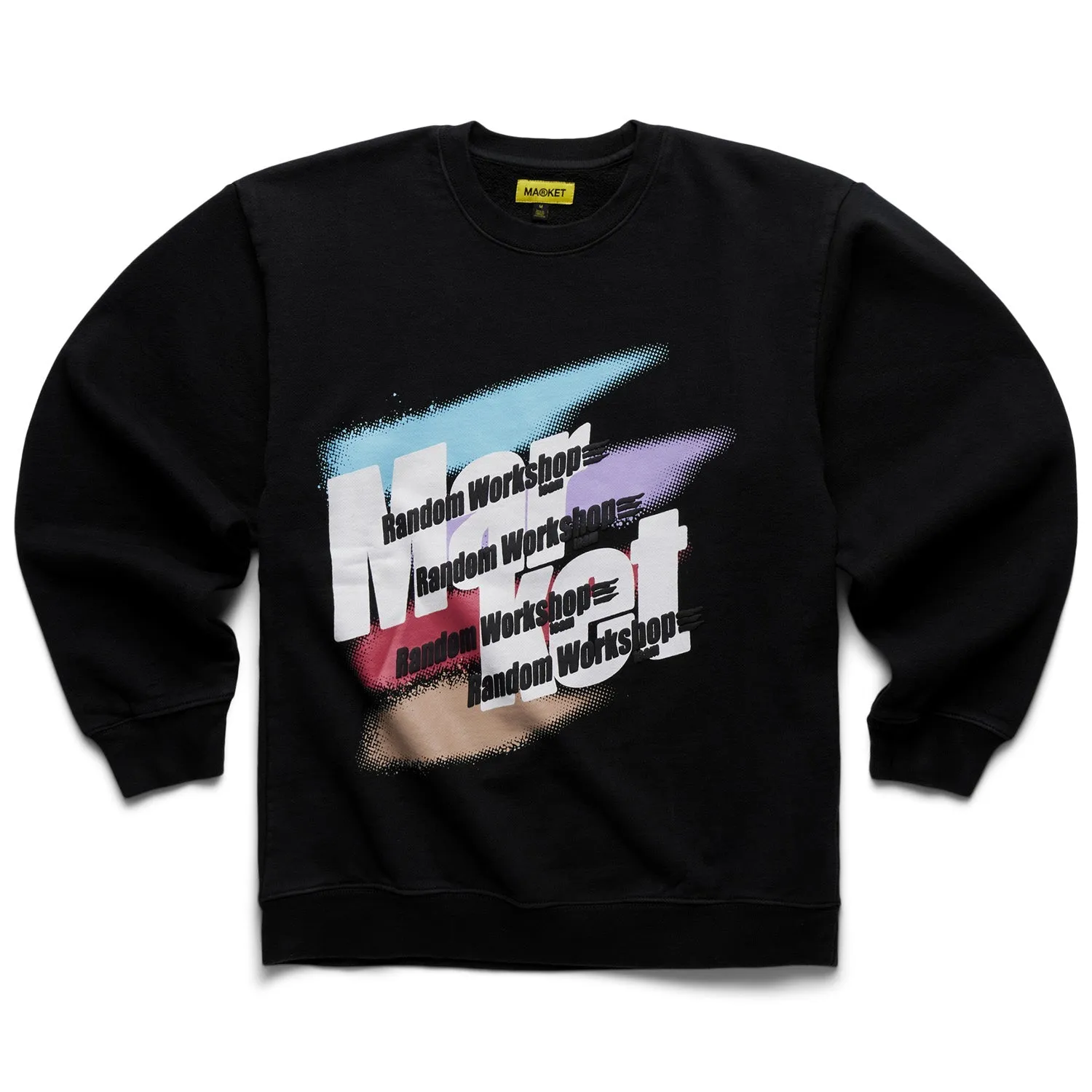 Market Men Random Workshop Splatter Crewneck Sweatshirt Charcoal
