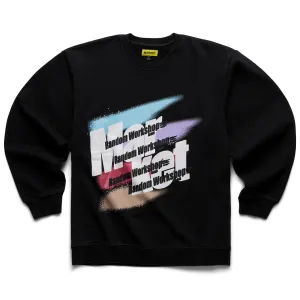Market Men Random Workshop Splatter Crewneck Sweatshirt Charcoal