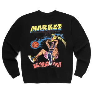 Market Men Slam Dunk Sketch Crewneck Sweatshirt Black 396000077-BLK