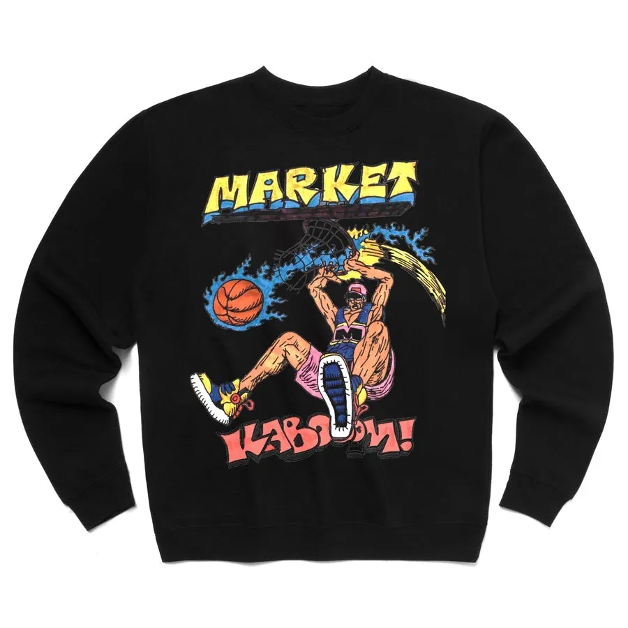 Market Men Slam Dunk Sketch Crewneck Sweatshirt Black 396000077-BLK
