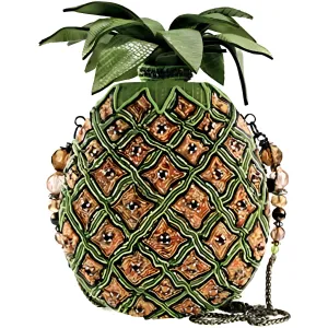 Mary Frances Pineapple Punch Yellow Green Fruit Spring Bead Bag Handbag Purse Nw
