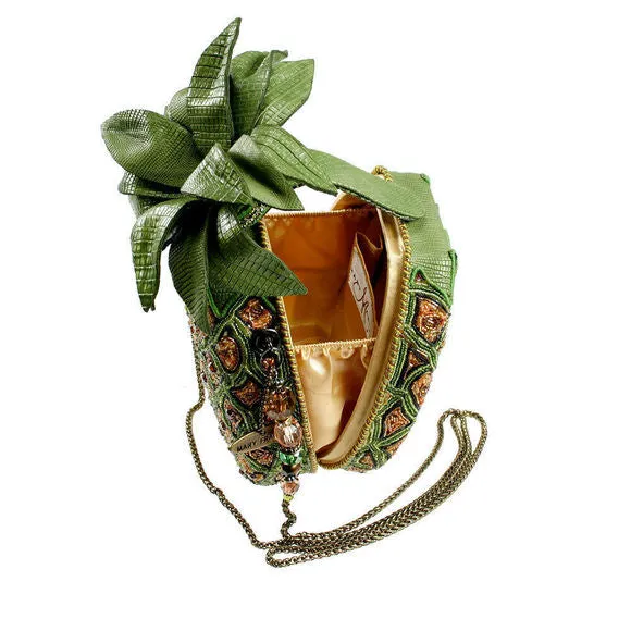 Mary Frances Pineapple Punch Yellow Green Fruit Spring Bead Bag Handbag Purse Nw