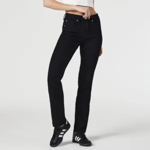 Mavi Maria High Rise Flare Jeans In Black