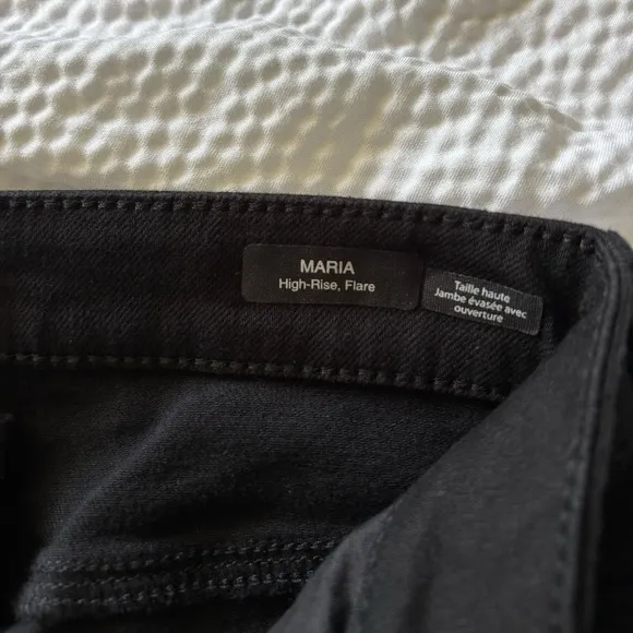 Mavi Maria High Rise Flare Jeans In Black