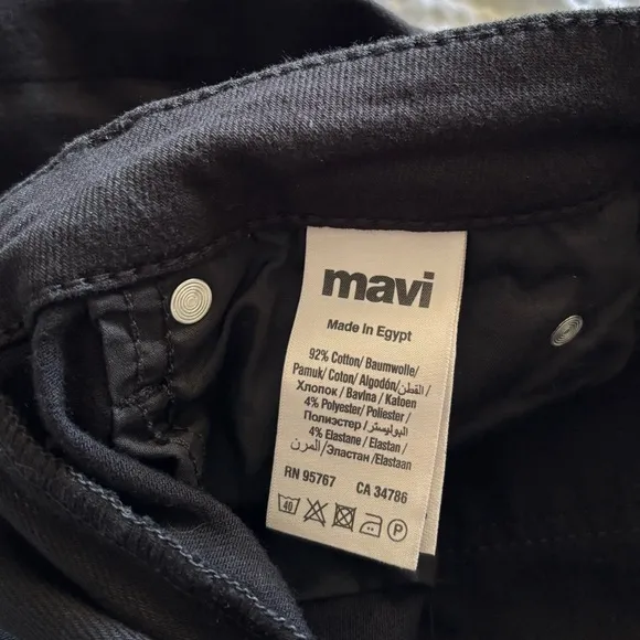 Mavi Maria High Rise Flare Jeans In Black