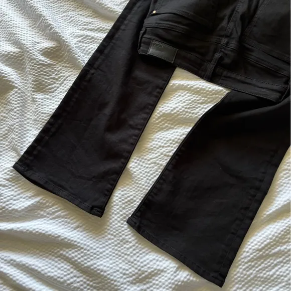Mavi Maria High Rise Flare Jeans In Black