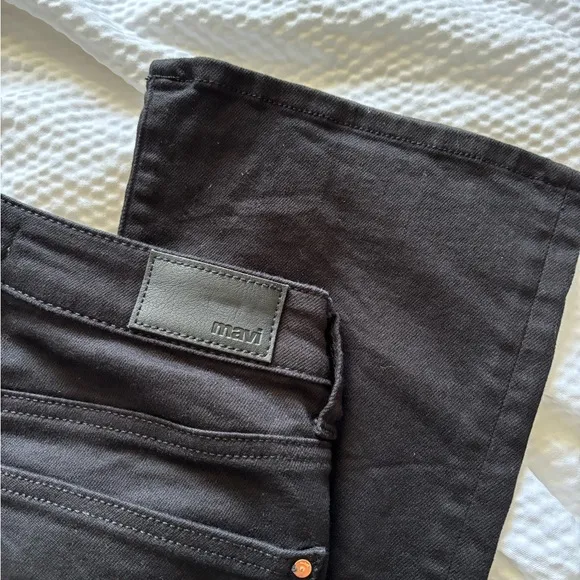 Mavi Maria High Rise Flare Jeans In Black