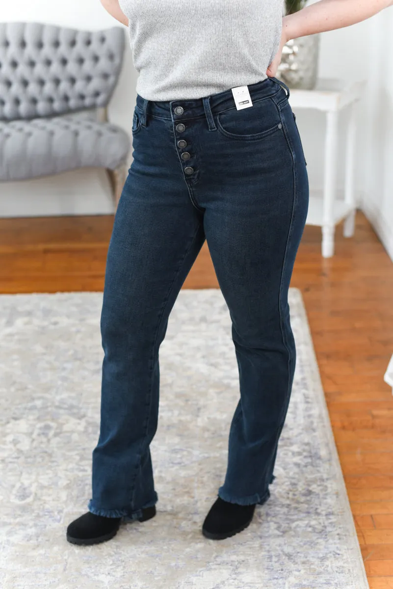 Melissa Button-Fly Straight-Leg Judy Blue Jeans