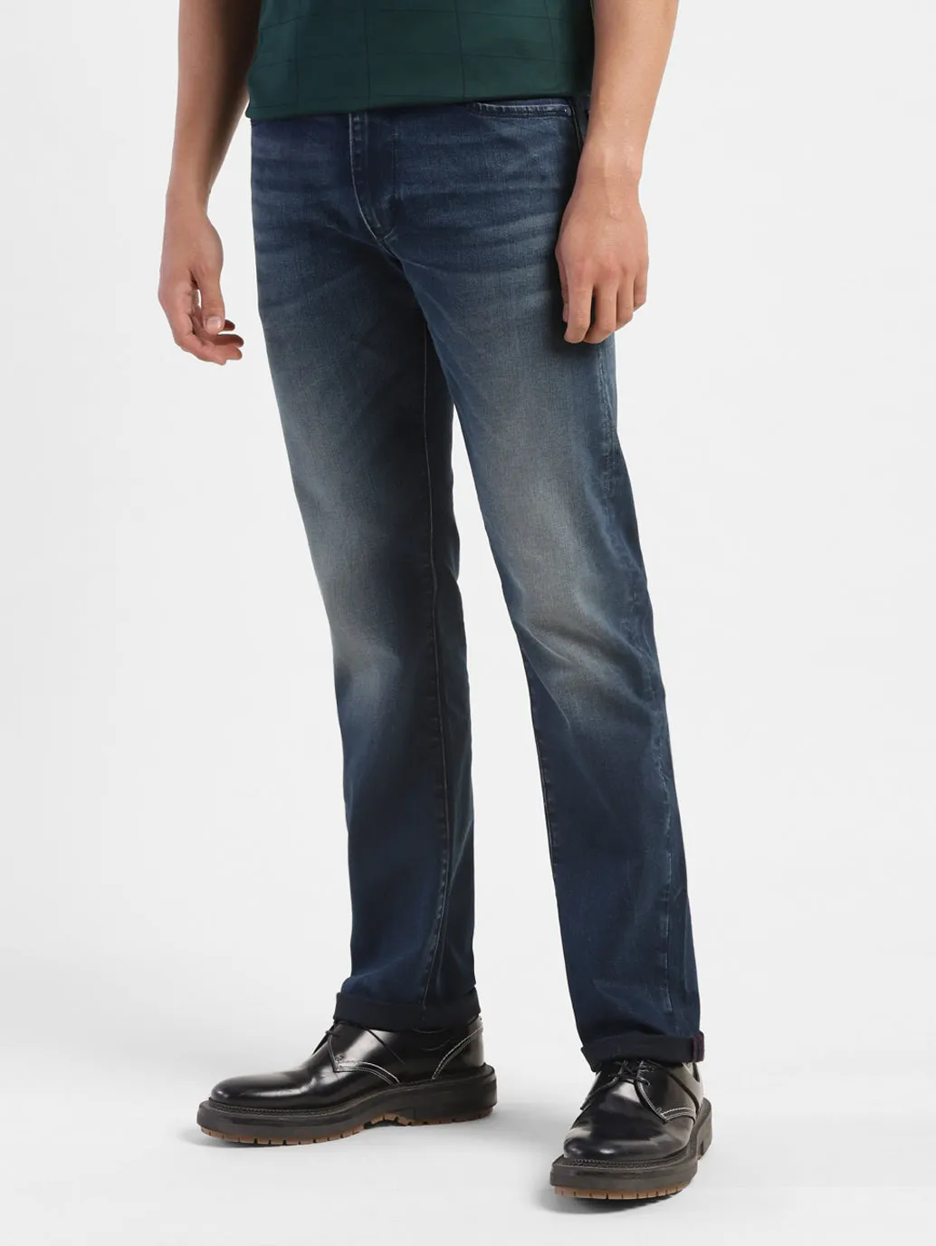 Men's 65504 Blue Skinny Fit Mid Rise Jeans