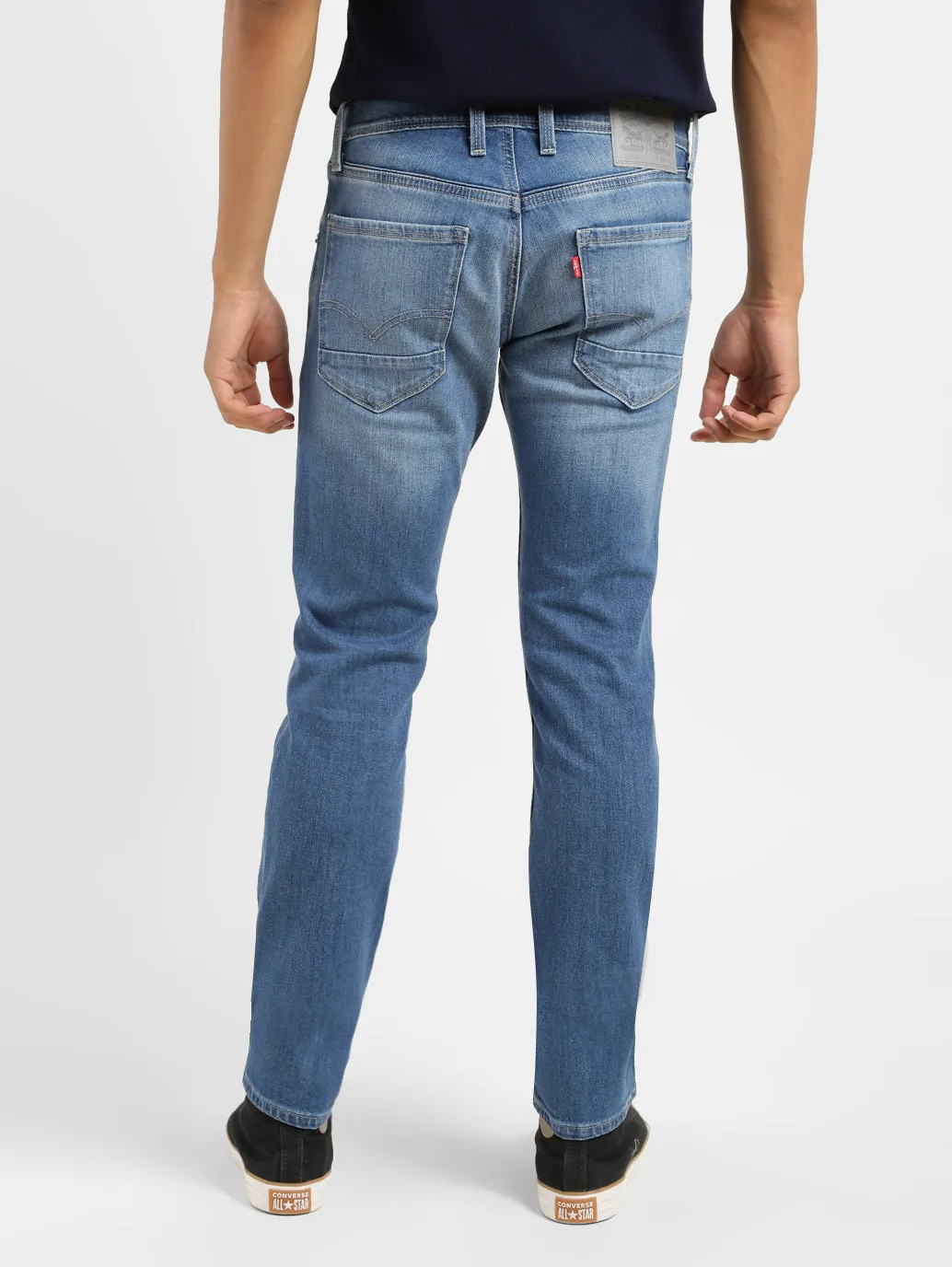 Men's 65504 Blue Skinny Fit Mid Rise Jeans