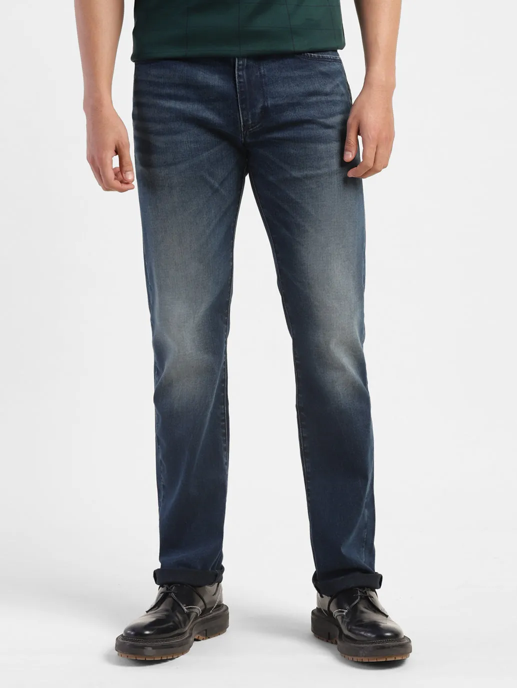 Men's 65504 Blue Skinny Fit Mid Rise Jeans