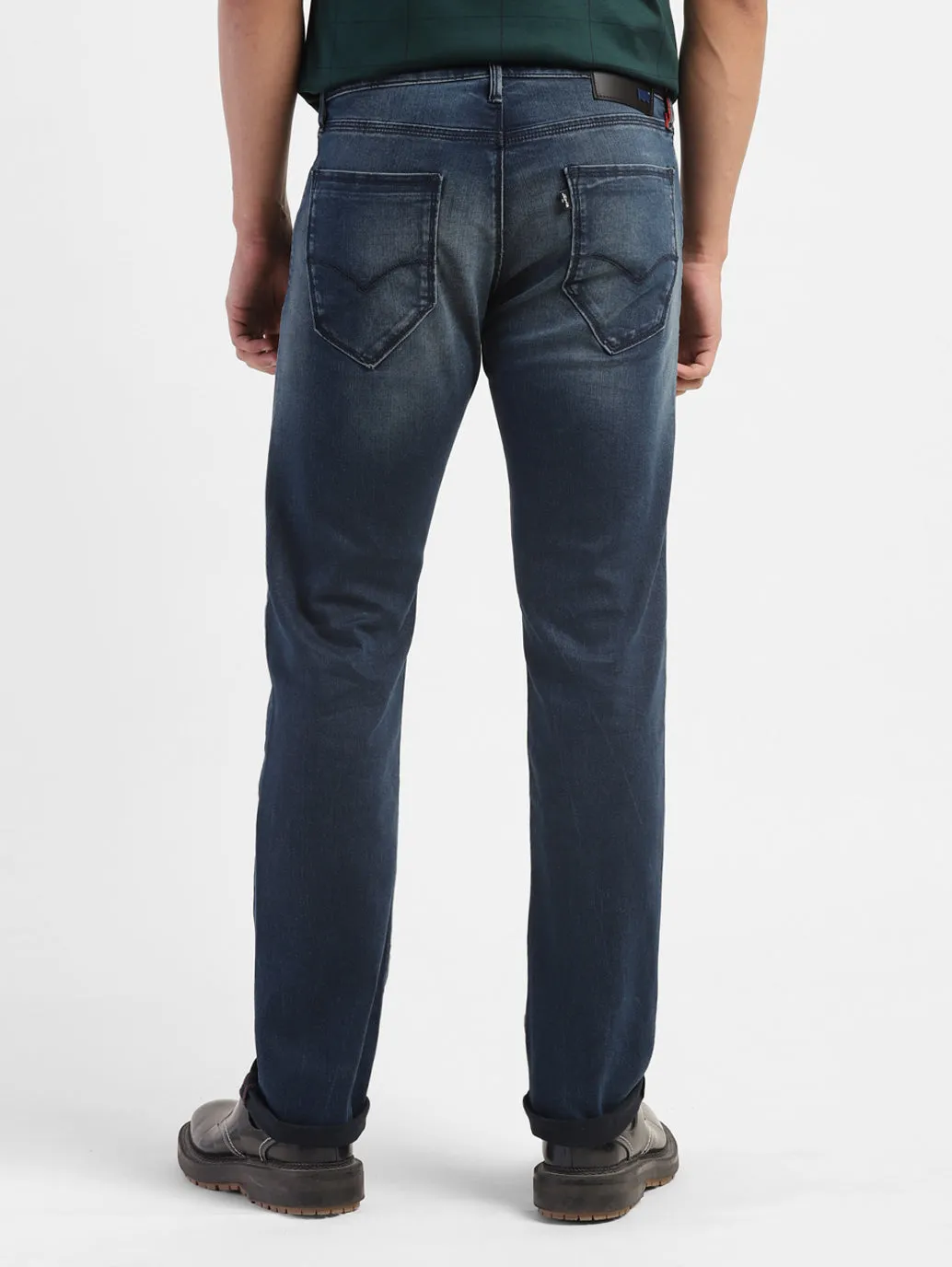 Men's 65504 Blue Skinny Fit Mid Rise Jeans