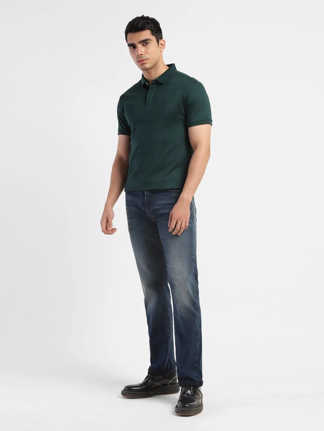 Men's 65504 Blue Skinny Fit Mid Rise Jeans