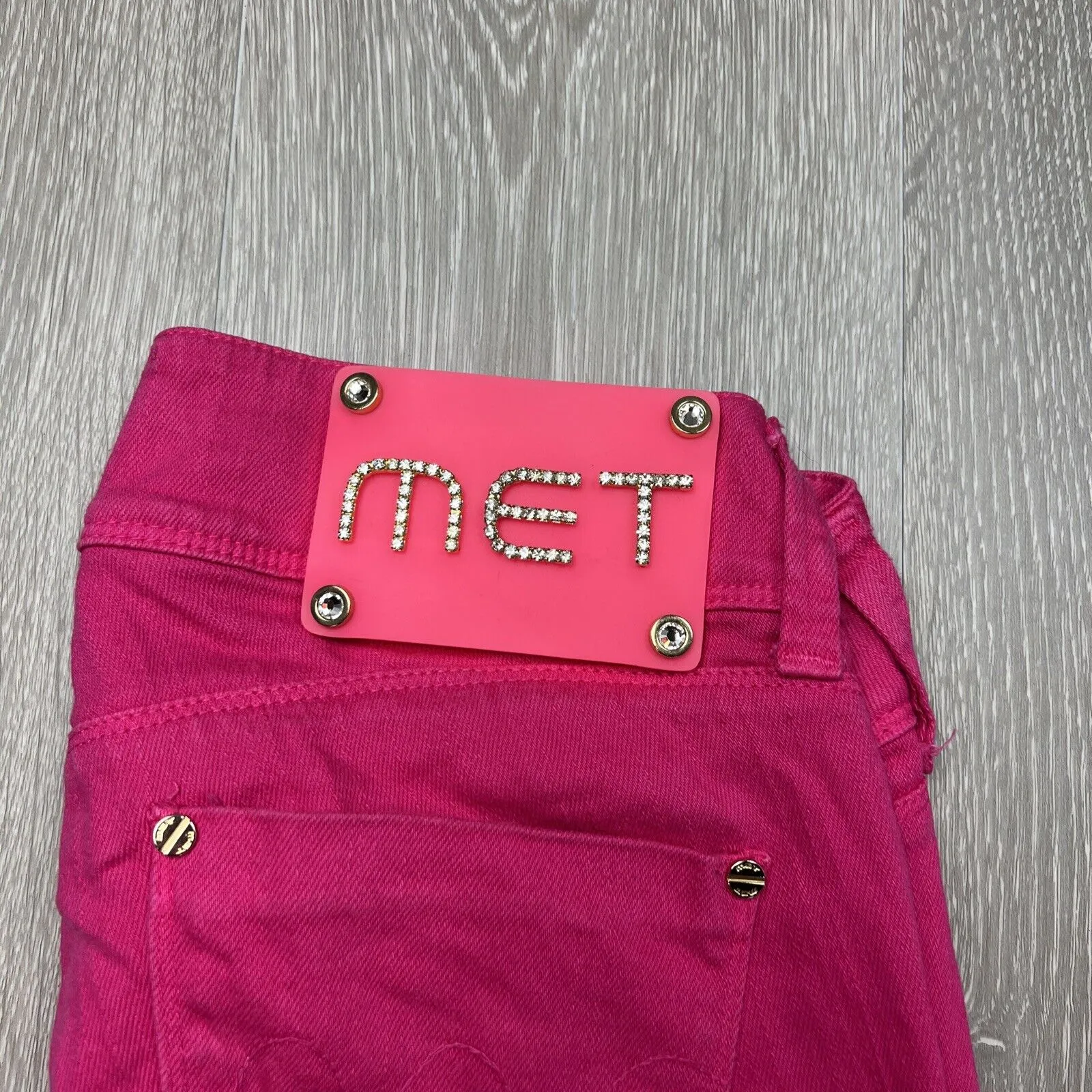 MET Womens Bright Pink Skinny Jeans size 27