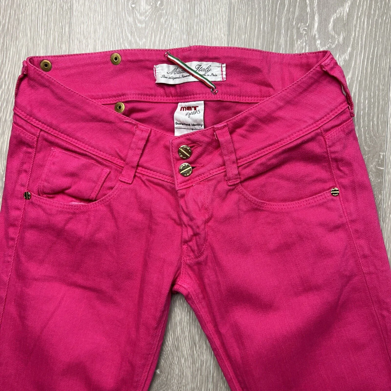 MET Womens Bright Pink Skinny Jeans size 27