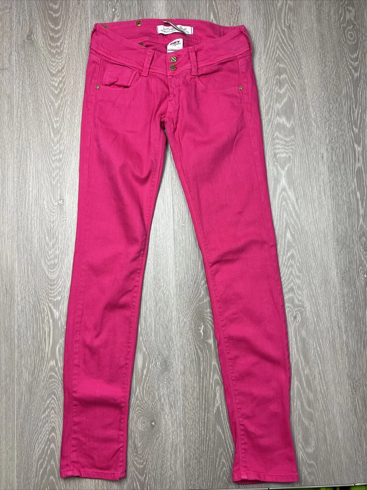 MET Womens Bright Pink Skinny Jeans size 27