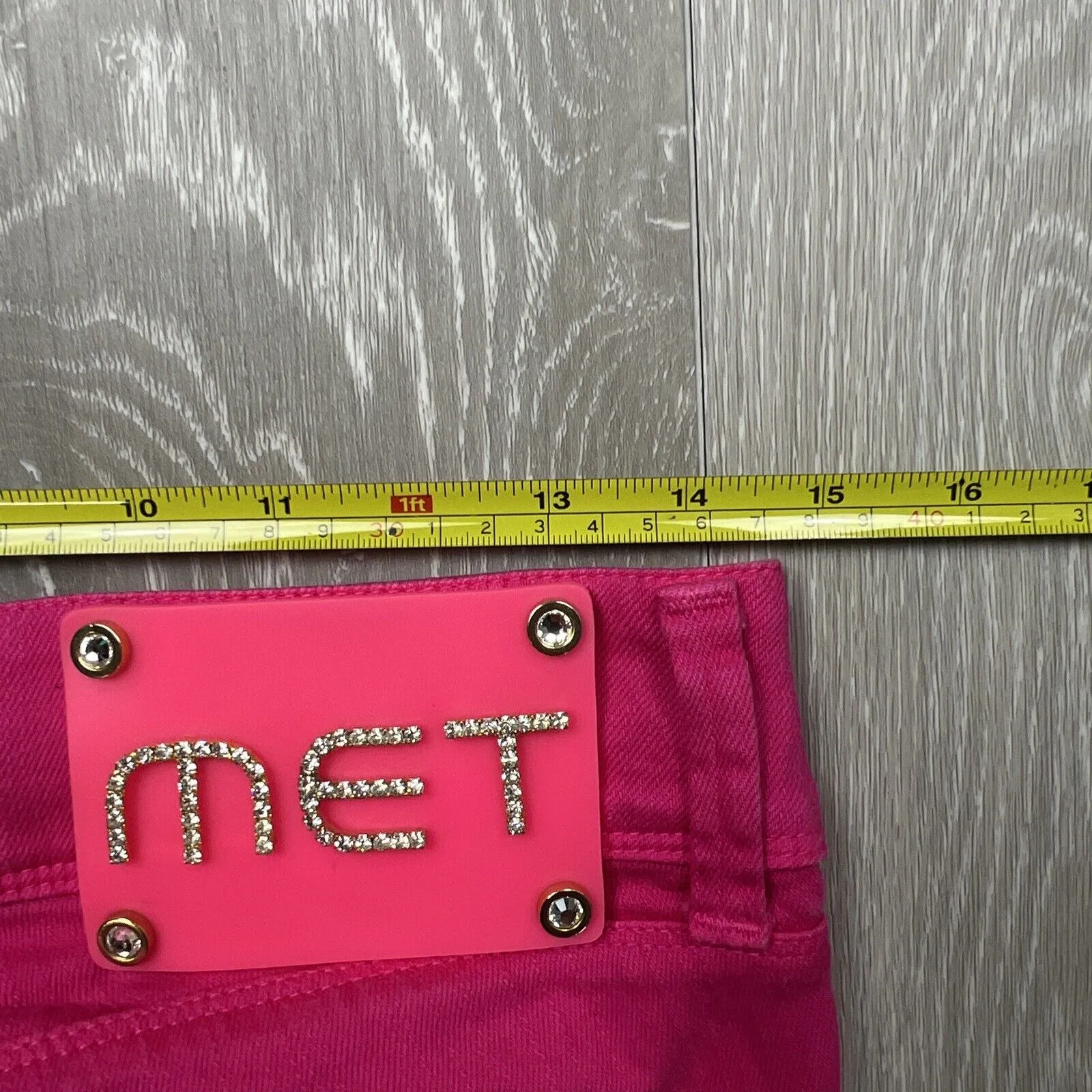 MET Womens Bright Pink Skinny Jeans size 27