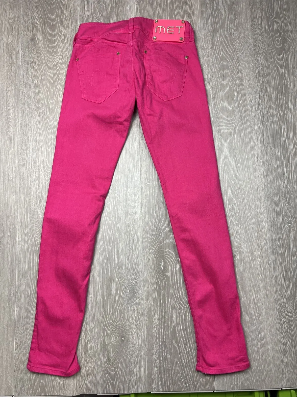 MET Womens Bright Pink Skinny Jeans size 27