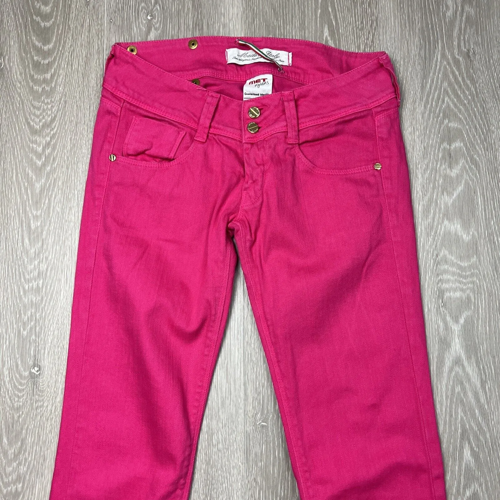 MET Womens Bright Pink Skinny Jeans size 27