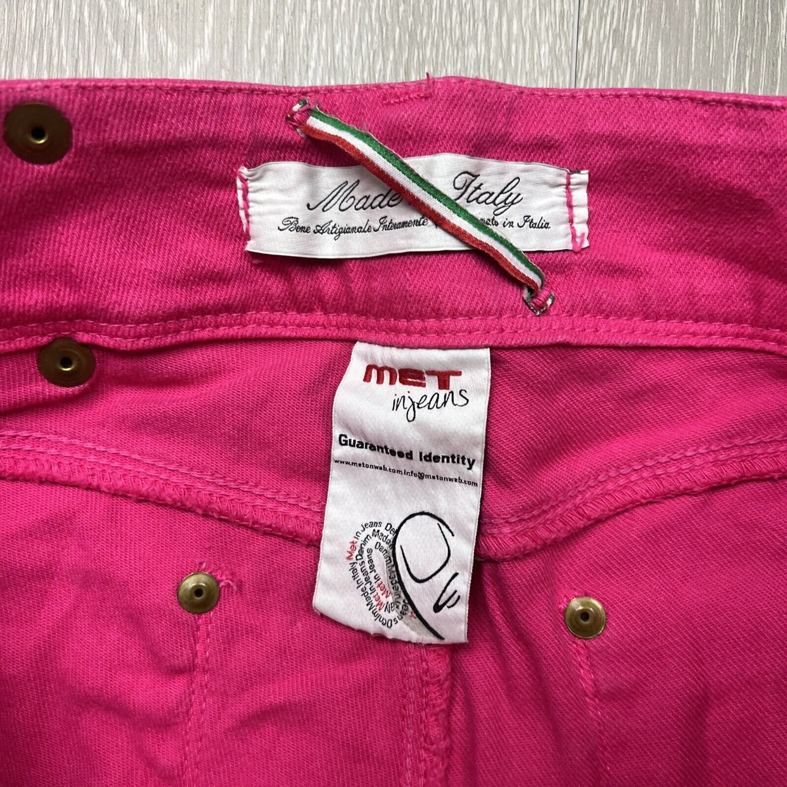 MET Womens Bright Pink Skinny Jeans size 27