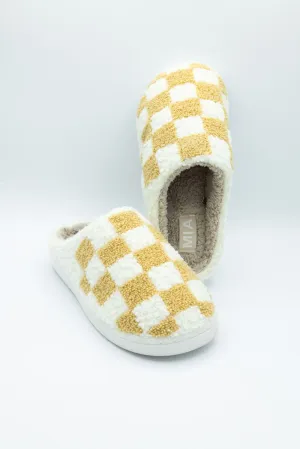 MIA Checker Slippers for Women in Oatmeal | GS1412401-OCC