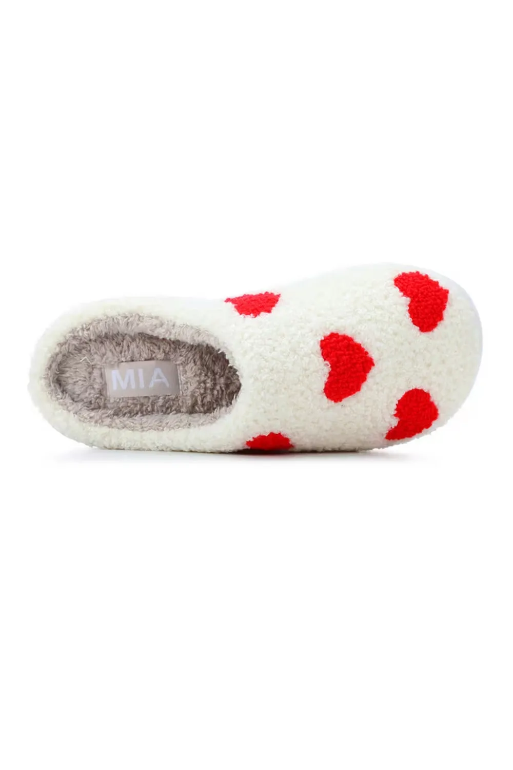 MIA Cozi Red Heart Slippers for Women in Red/White | GS1412401-REDHEART
