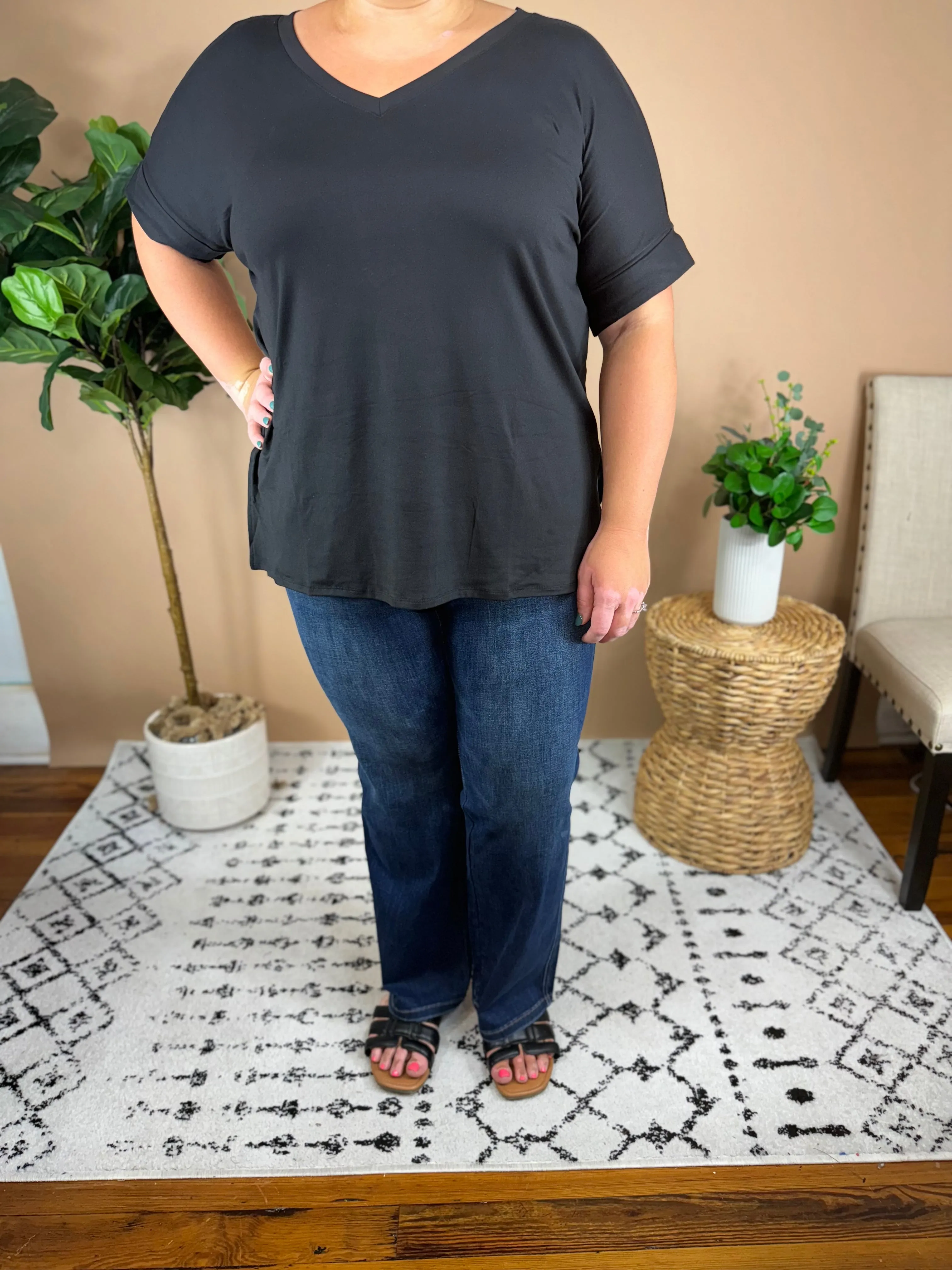 Mia Judy Blue Tummy Control Straight Jeans