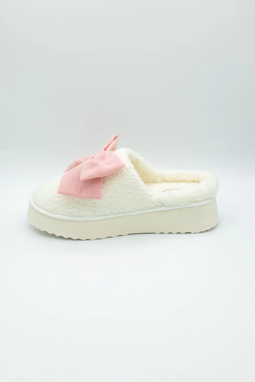 MIA Platform Bow Slippers for Women in Blush | GS1501607-BLUSH