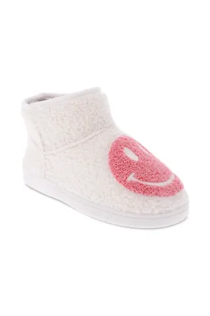 MIA Smiley Face Slipper Booties for Women in Pink | GS1412404-PINK