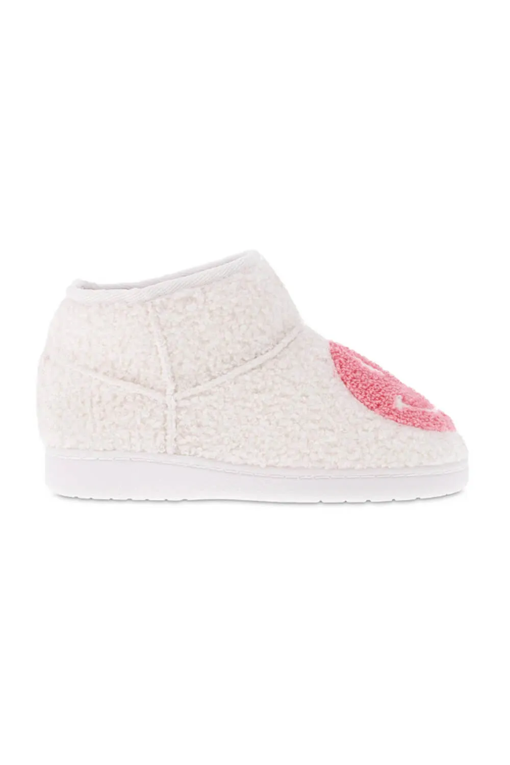 MIA Smiley Face Slipper Booties for Women in Pink | GS1412404-PINK