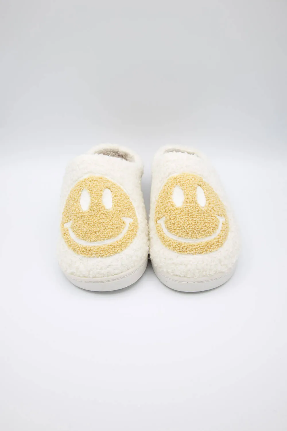 MIA Smiley Face Slippers for Women in Oatmeal/White | GS1412401-OATMEAL