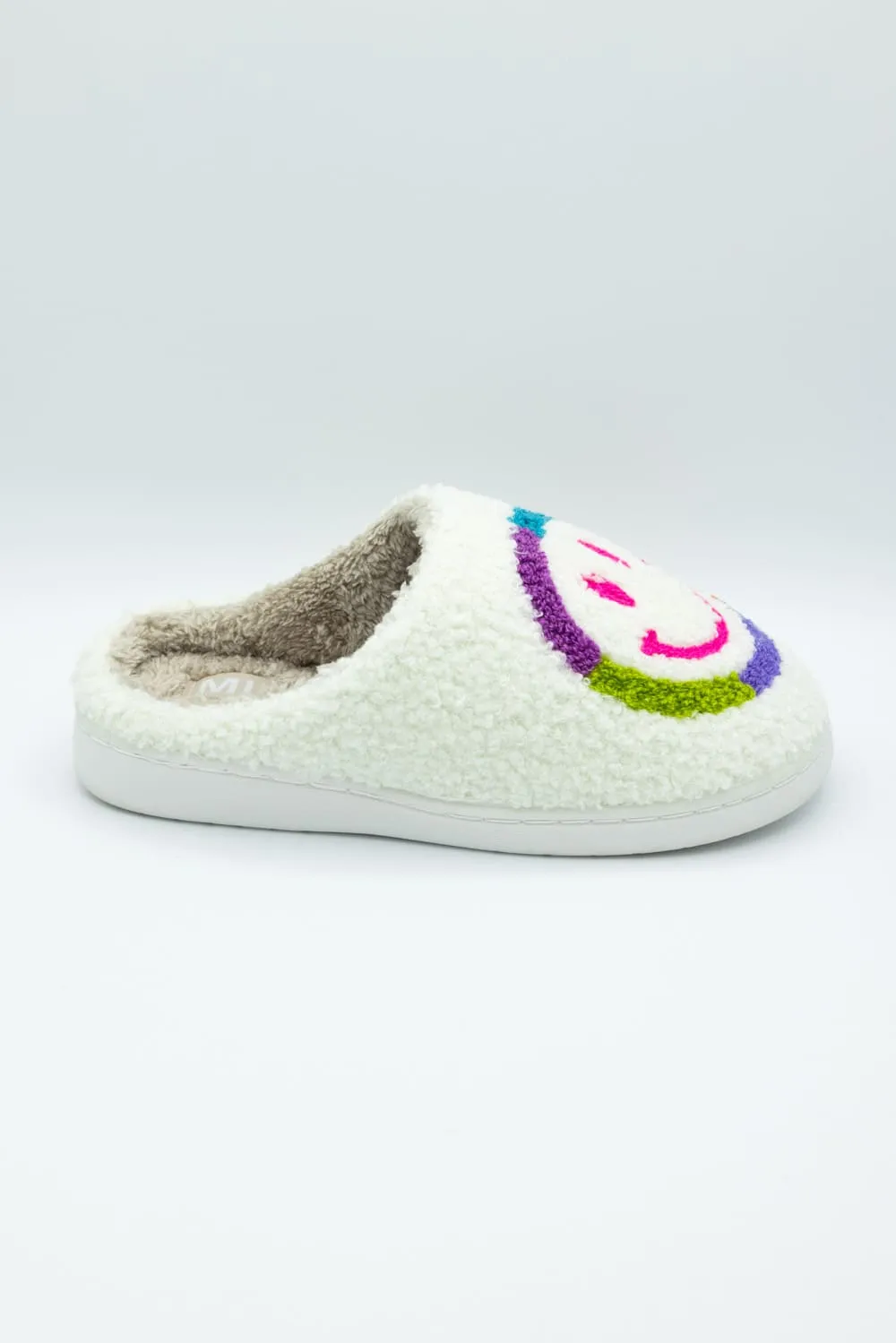 MIA Smiley Face Slippers for Women in Rainbow | GS1412401-COLORFUL