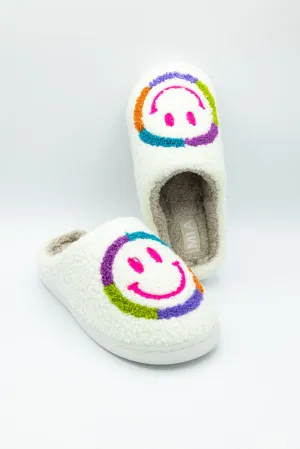 MIA Smiley Face Slippers for Women in Rainbow | GS1412401-COLORFUL