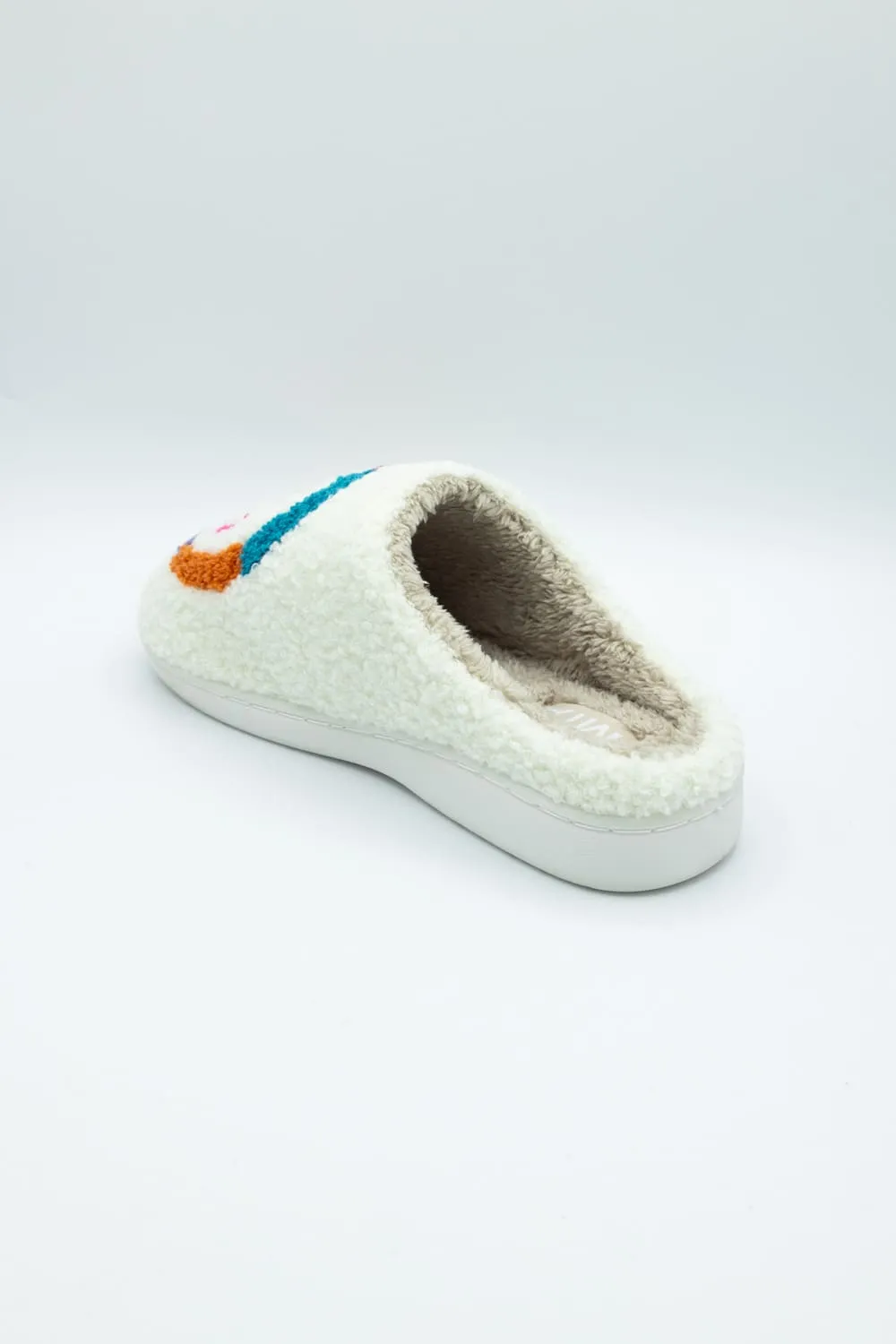 MIA Smiley Face Slippers for Women in Rainbow | GS1412401-COLORFUL