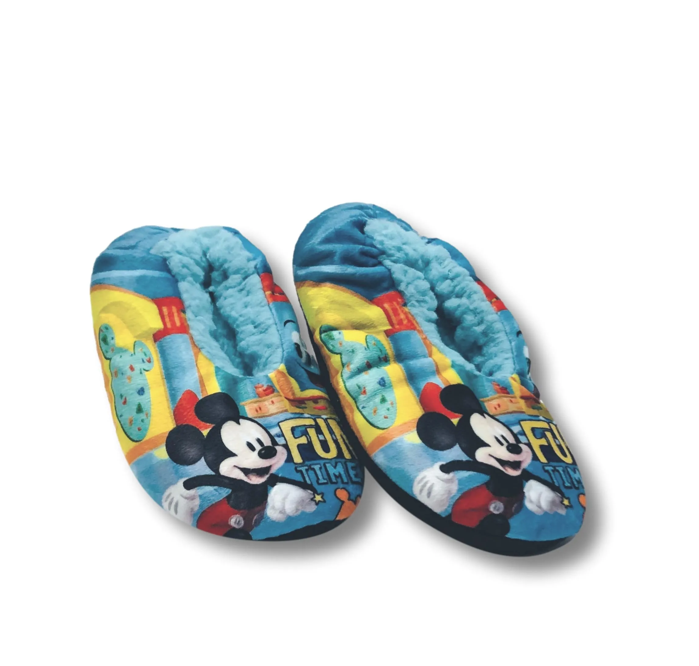 Mickey Mouse Toddler Slippers Boys Fuzzy Slipper Socks for Kids