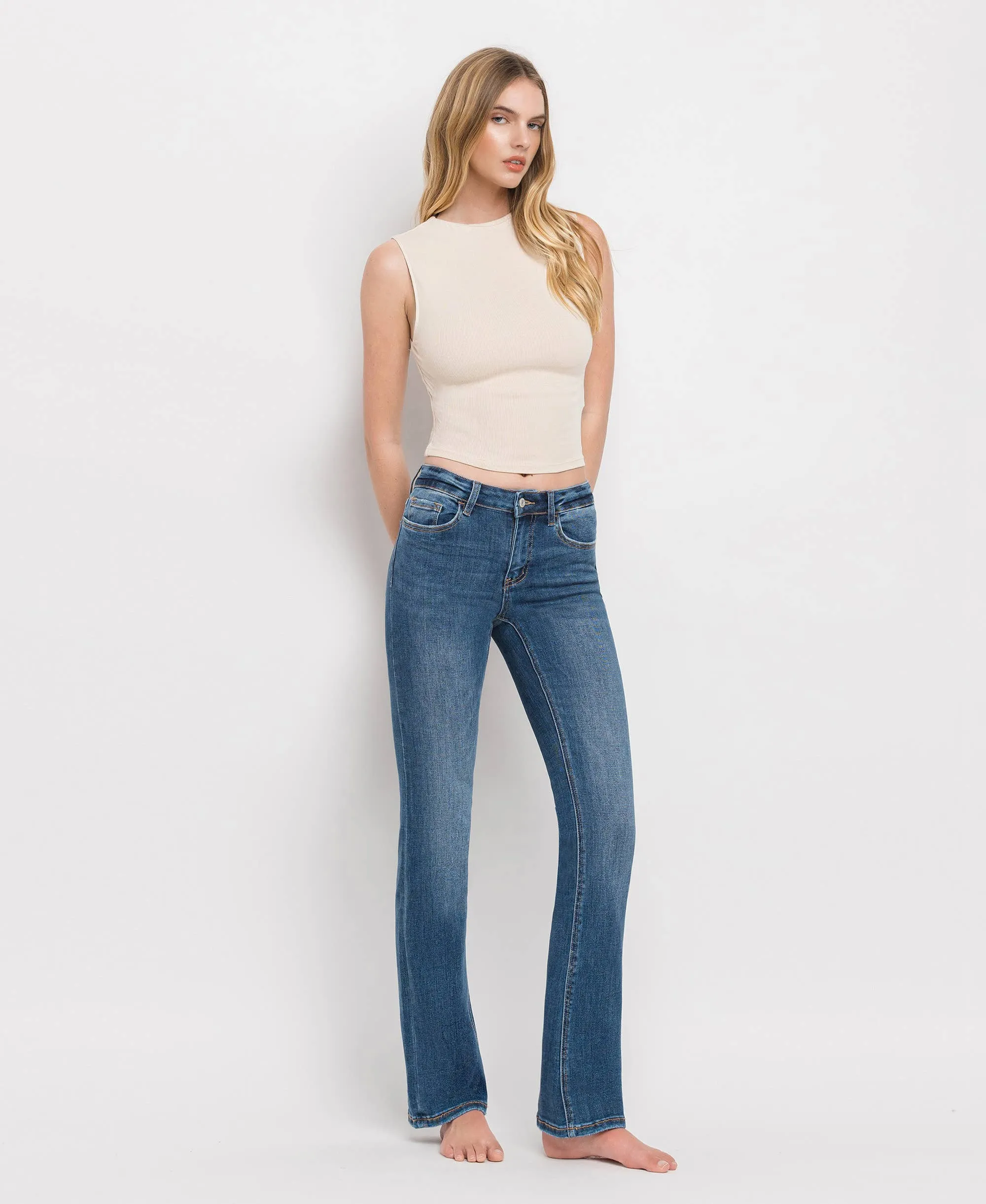 Mid Rise Bootcut Vervet Jeans: Titillating