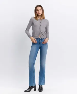 Mid Rise Clean Cut Bootcut Jeans