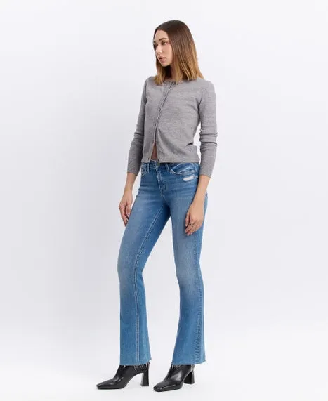 Mid Rise Clean Cut Bootcut Jeans