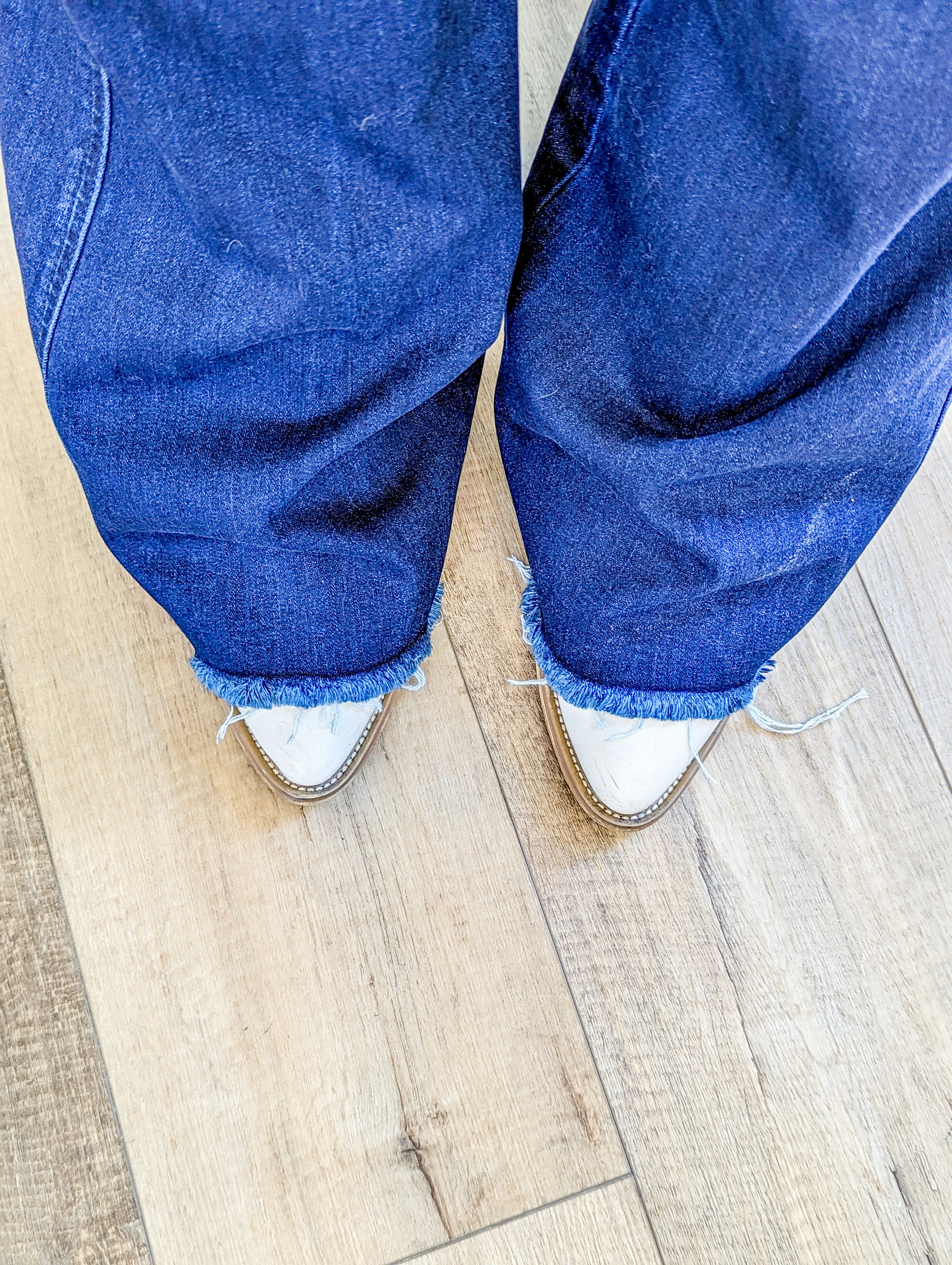 Mid Rise Deep Water Flare Jeans