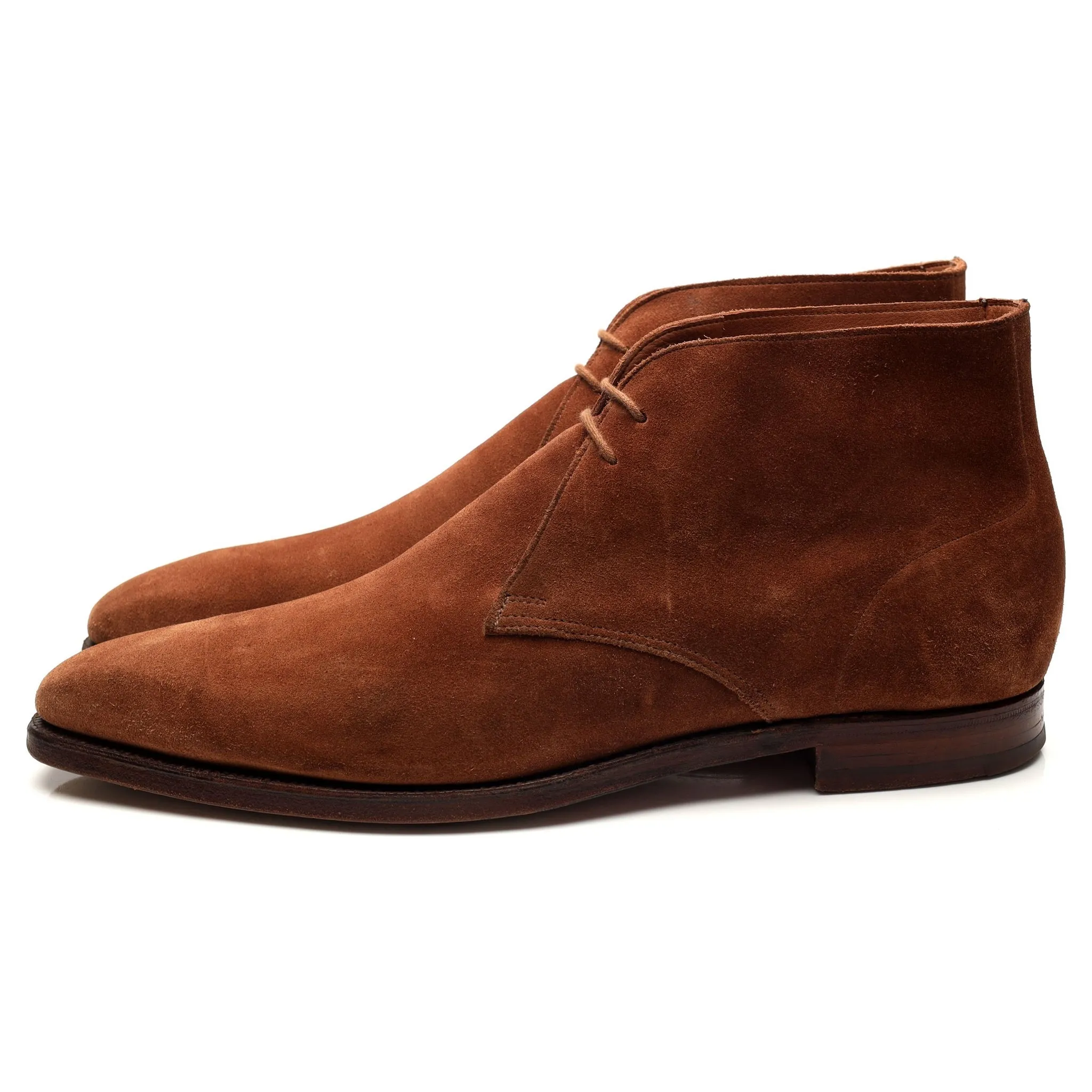'Milton' Tan Brown Suede Chukka Boots UK 8 E