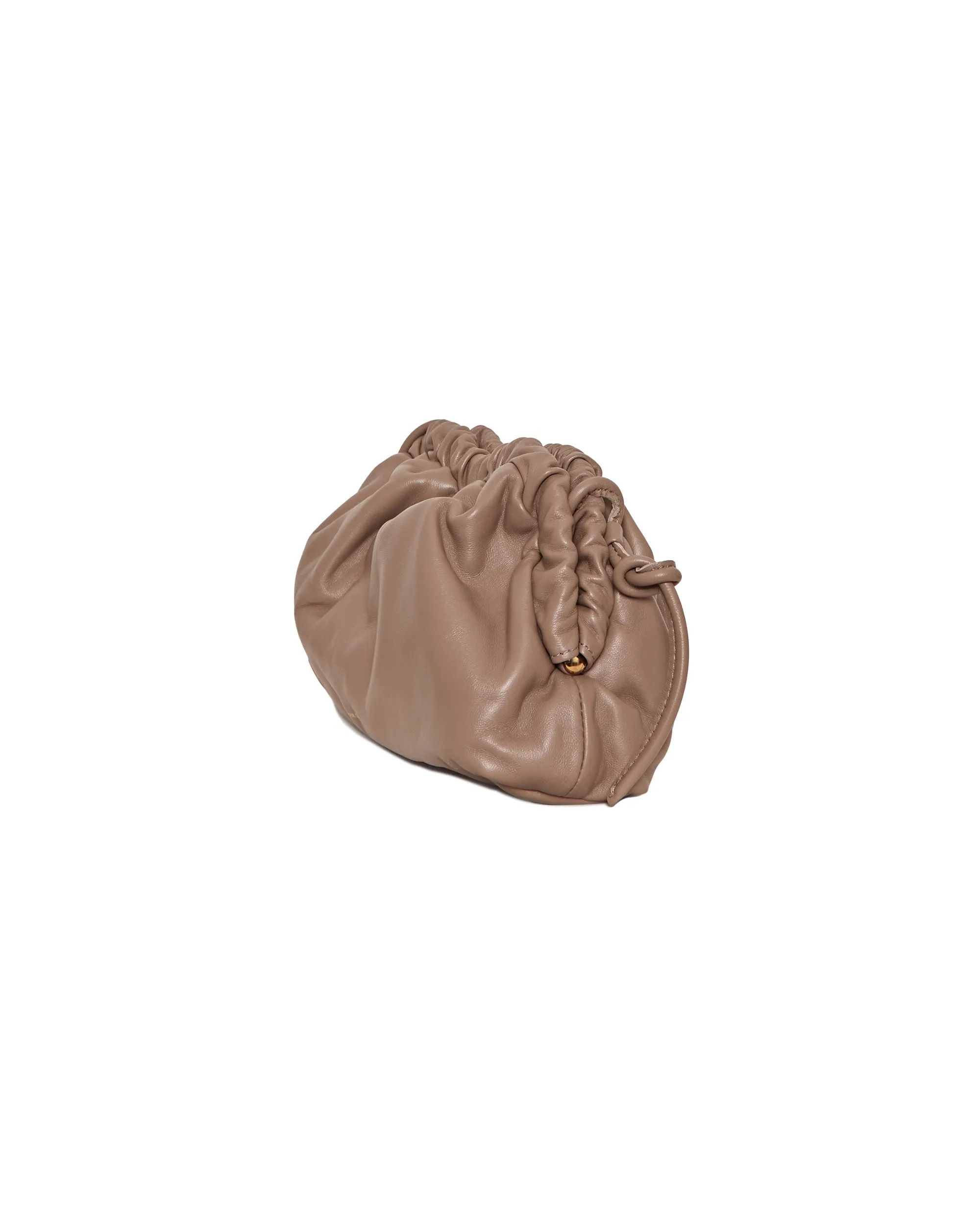 Mini Cloud Clutch in Biscotto