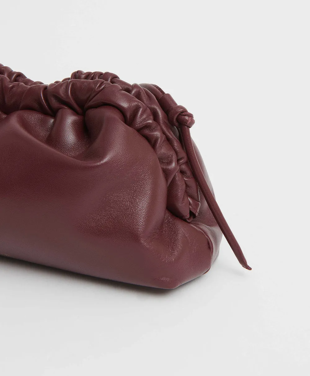 Mini Cloud Clutch in Pomegranate
