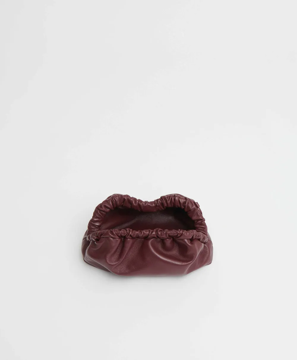 Mini Cloud Clutch in Pomegranate